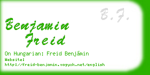 benjamin freid business card